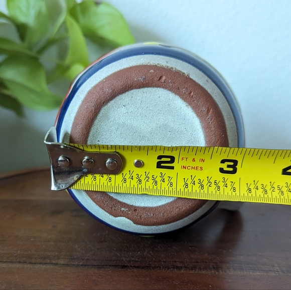 Vintage Mexican Folk Art Hand Painted Terracotta Pottery Stoneware Mug Butterfly - Picture 13 of 13